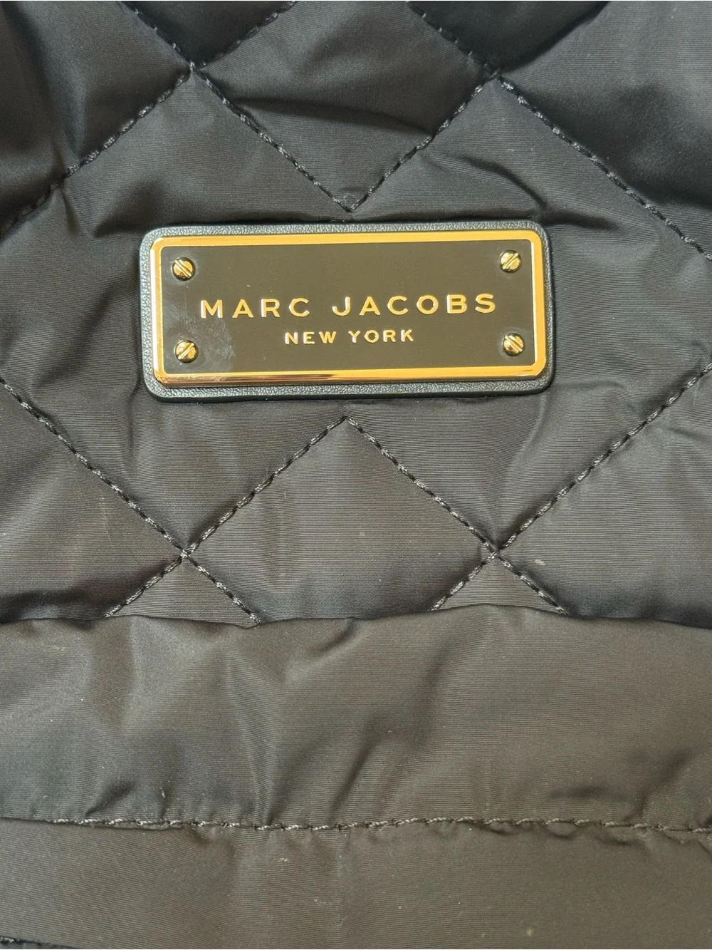Marc Jacobs Black Quilted Nylon Mini Backpack Gold Hardware NWOT